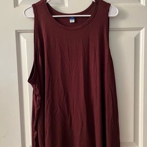 Old Navy Maroon Sleeveless Swing Tee